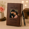 Personalized Leather Diary | Custom Name & Photo Notebook
